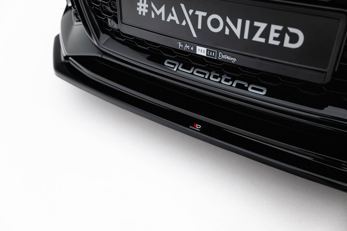 Street+ Spoilerlippe Front Ansatz V.2 passend für Audi RS5 Coupe / Sportback F5 schwarz Hochglanz – Ansicht 3