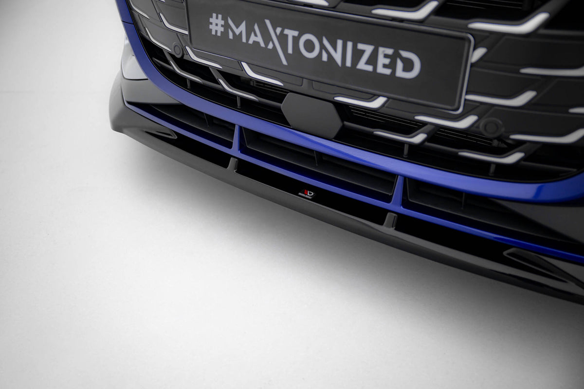 Street+ Spoilerlippe Front Ansatz V.1 passend für Audi A3 S-Line Limousine / S3 Limousine 8Y Facelift schwarz Hochglanz – Ansicht 3