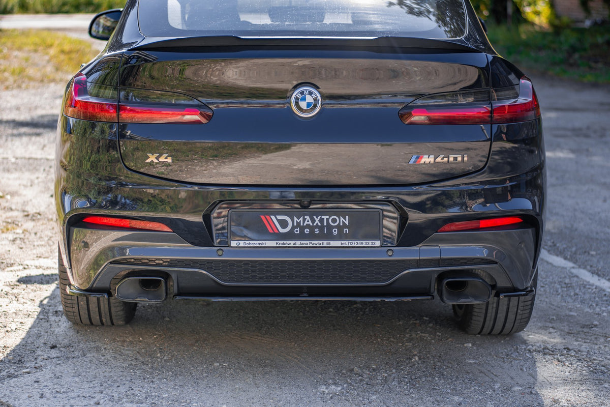 Heck Ansatz Flaps Diffusor passend für BMW X4 M40i G02 schwarz Hochglanz – Ansicht 4