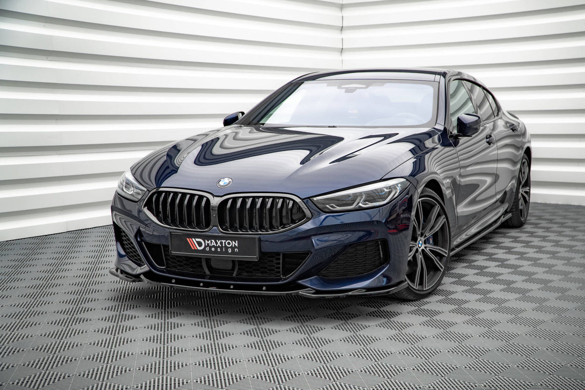 Street+ Spoilerlippe Front Ansatz V.4 passend für BMW 8 Coupe M-Paket G15 / 8 Gran Coupe M-Paket G16 schwarz Hochglanz – Ansicht 1