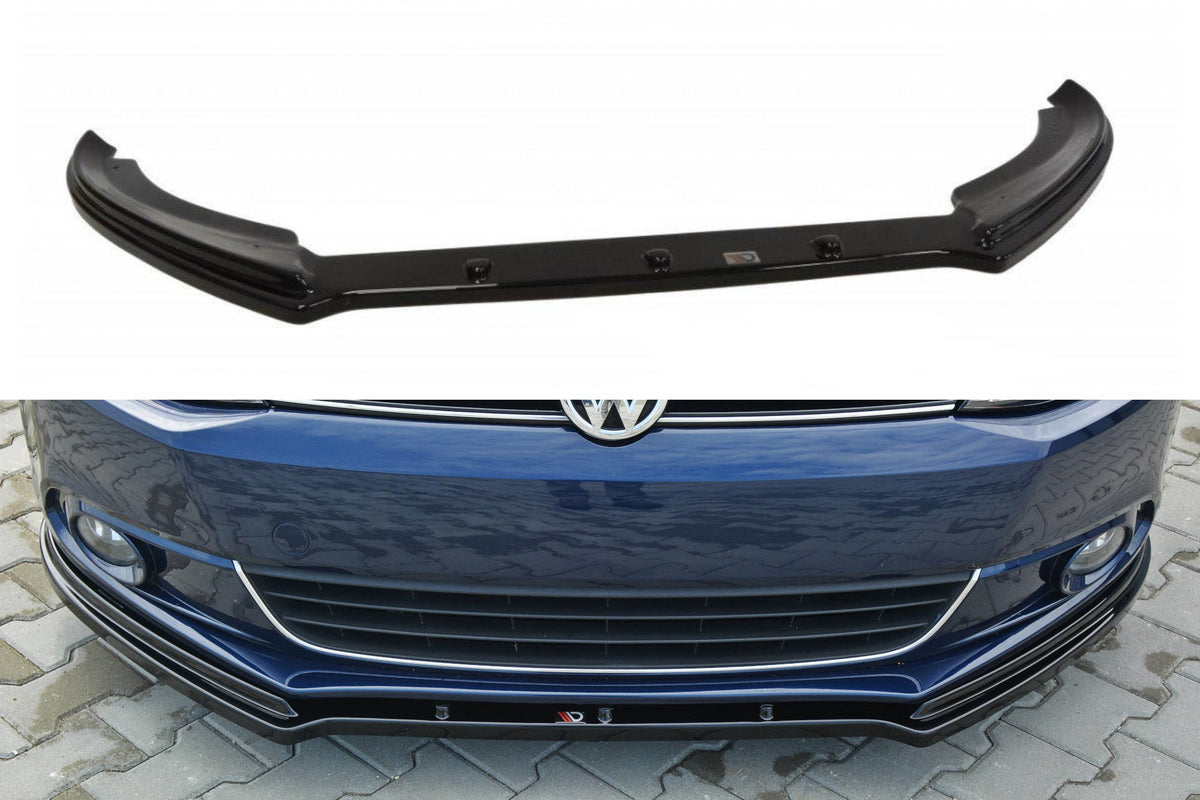 Street+ Spoilerlippe Front Ansatz V.1 passend für VW Jetta 6 schwarz Hochglanz – Ansicht 2