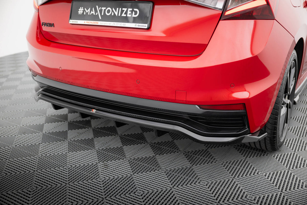 Street+ Mittlerer Diffusor RACE passend für Skoda Fabia Monte Carlo Mk4 schwarz Hochglanz – Ansicht 3