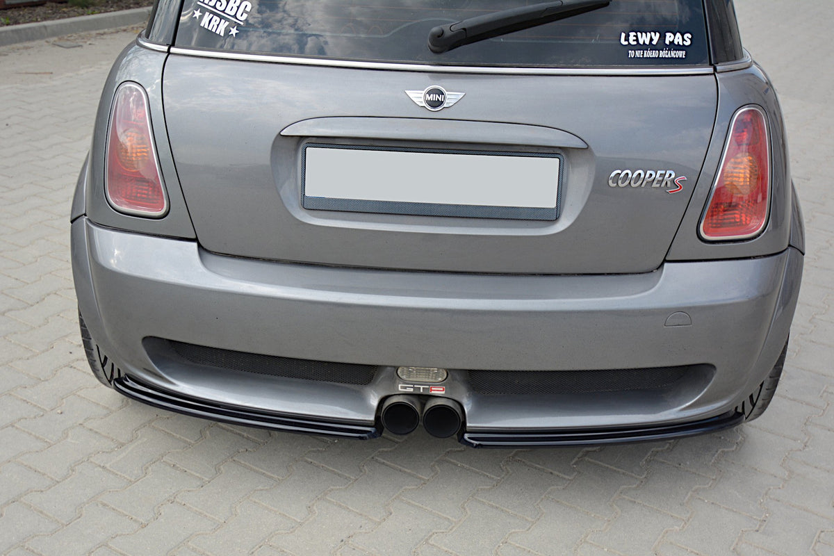 Heck Ansatz Flaps Diffusor passend für MINI R53 COOPER S JCW schwarz Hochglanz – Ansicht 2