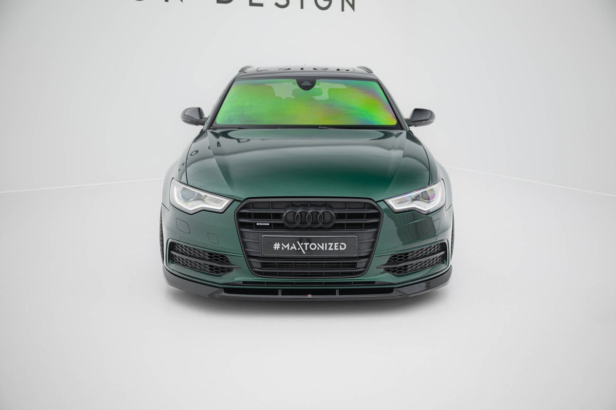 Street+ Spoilerlippe Front Ansatz V.3 passend für Audi A6 S-line / S6 C7 schwarz Hochglanz – Ansicht 1