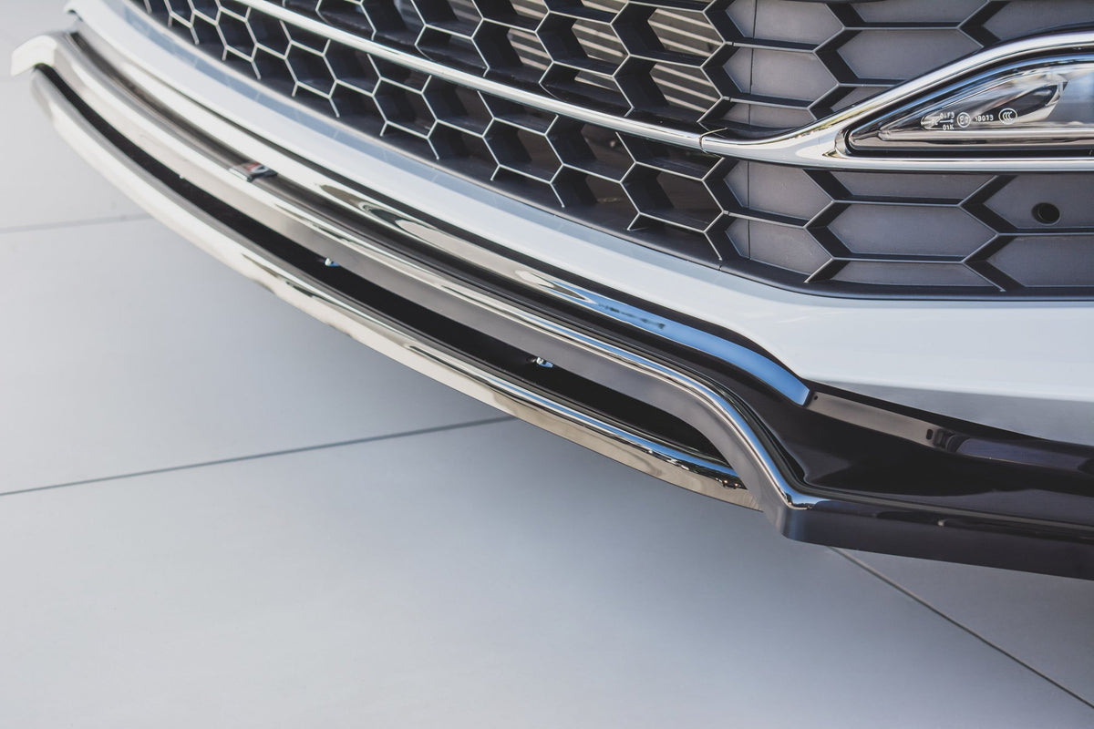 Street+ Spoilerlippe Front Ansatz V.3 passend für Skoda Superb Liftback / Combi Mk3 Facelift schwarz Hochglanz – Ansicht 5