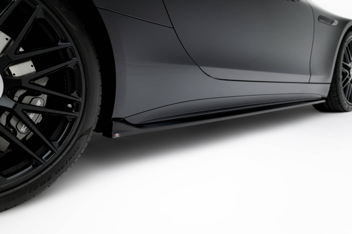 Street+ Seitenschweller Leisten passend für Mercedes-AMG SL 63 R232 schwarz Hochglanz – Ansicht 1