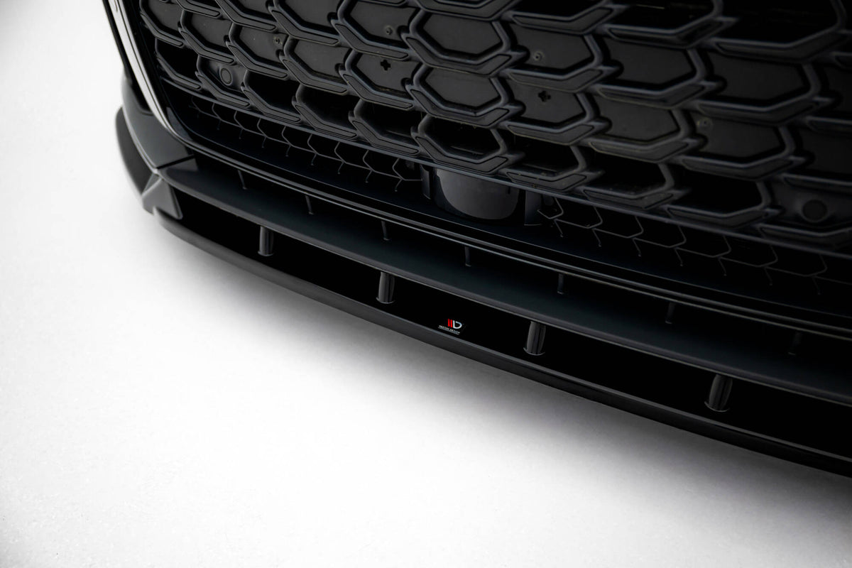 Street+ Spoilerlippe Front Ansatz V.2 passend für Audi S8 / A8 S-Line D5 Facelift schwarz Hochglanz – Ansicht 4