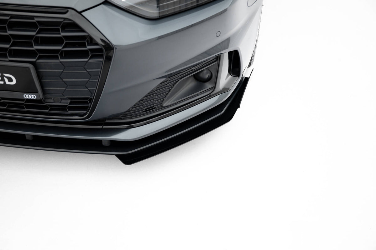 Street Pro Street+ Spoilerlippe Front Ansatz + Flaps passend für Audi A5 F5 Facelift schwarz Hochglanz – Ansicht 1