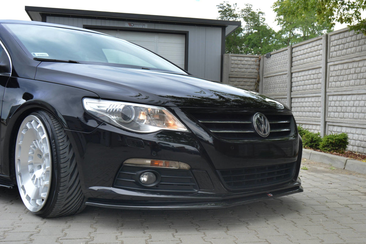 Street+ Spoilerlippe Front Ansatz V.2 passend für VW PASSAT CC STANDARD schwarz Hochglanz – Ansicht 3