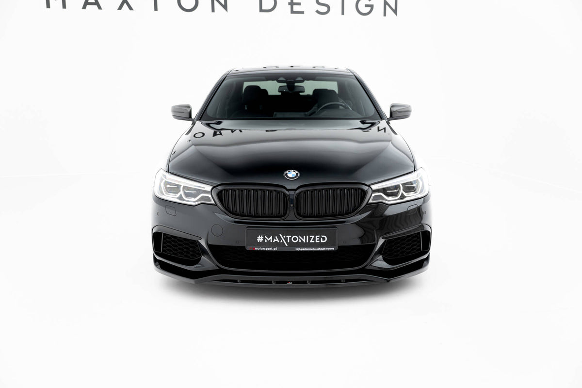 Street+ Spoilerlippe Front Ansatz V.3 passend für BMW M550i / M550d Limousine G30  schwarz Hochglanz – Ansicht 1