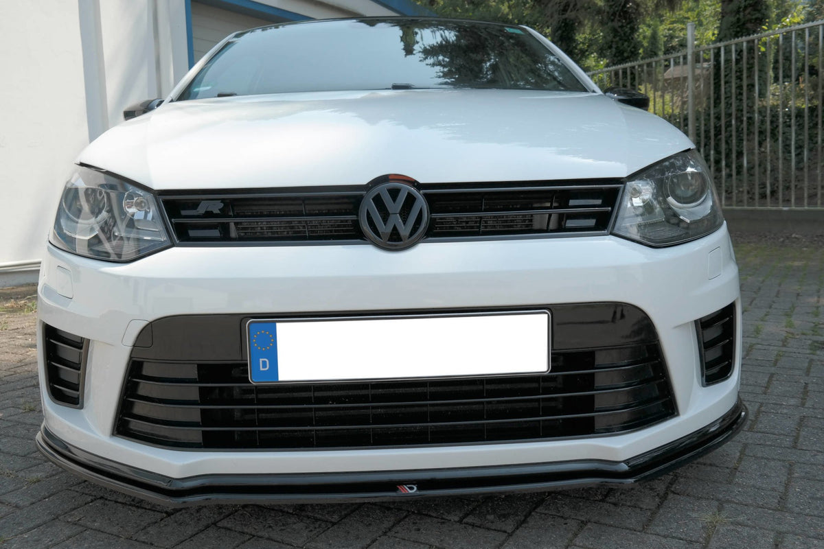 Street+ Spoilerlippe Front Ansatz passend für VW Polo WRC Mk5  schwarz Hochglanz – Ansicht 1