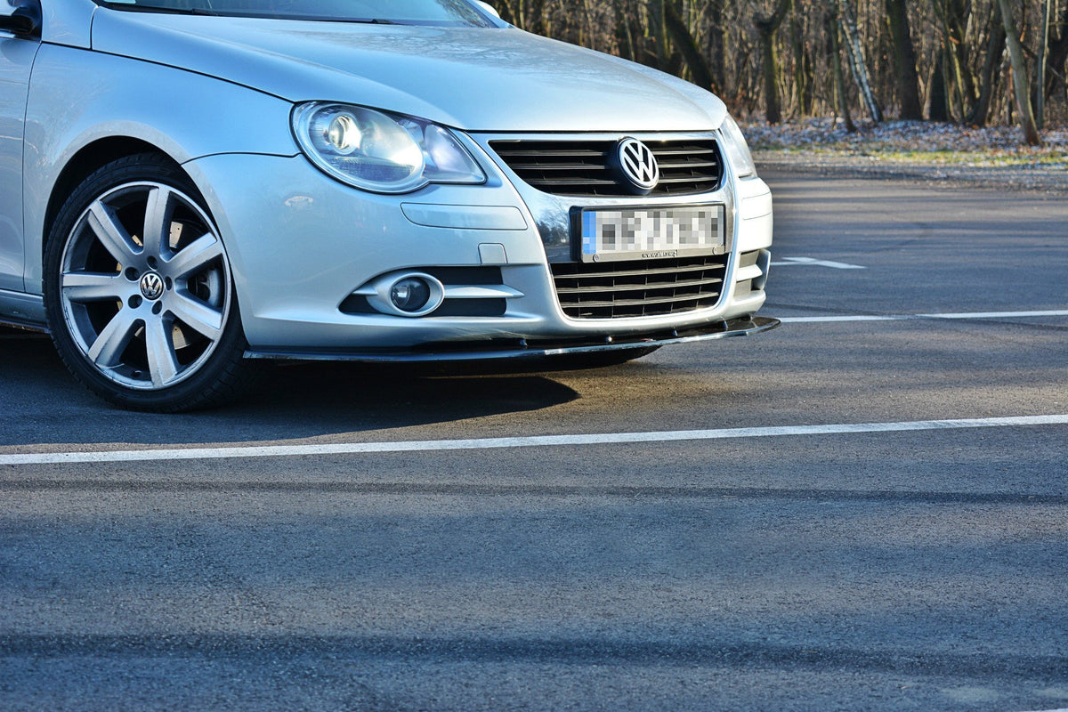 Street+ Spoilerlippe Front Ansatz V.1 passend für VW EOS schwarz Hochglanz – Ansicht 5