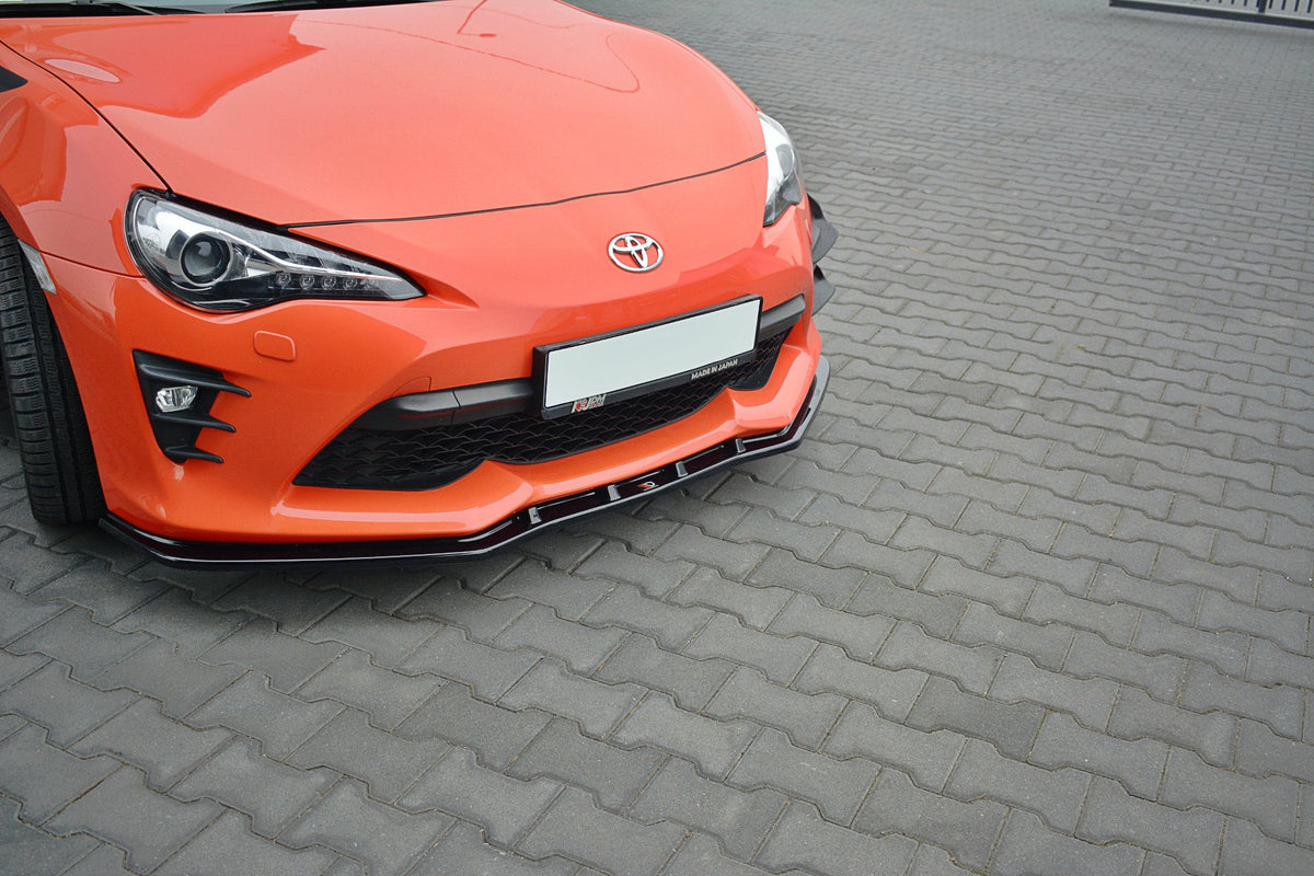Street+ Spoilerlippe Front Ansatz V.3 passend für Toyota GT86 Facelift  schwarz Hochglanz – Ansicht 1