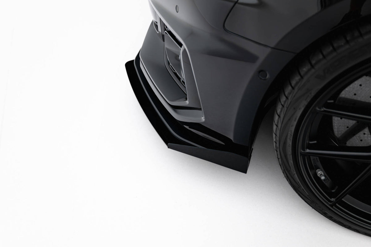 Street Pro Street+ Spoilerlippe Front Ansatz + Flaps passend für Audi RS5 Coupe / Sportback F5 schwarz Hochglanz – Ansicht 3