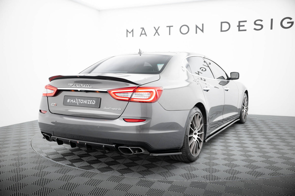 Heck Ansatz Flaps Diffusor passend für Maserati Quattroporte Mk6 schwarz Hochglanz – Ansicht 4
