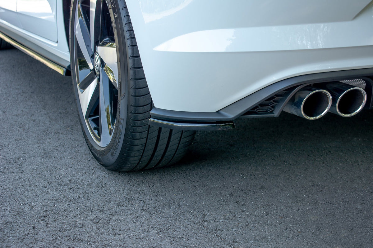 Heck Ansatz Flaps Diffusor passend für VW Polo GTI Mk6  schwarz Hochglanz – Ansicht 9