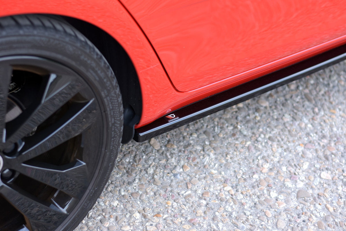 Street+ Seitenschweller Leisten passend für Skoda Fabia RS Mk2 schwarz Hochglanz – Ansicht 1