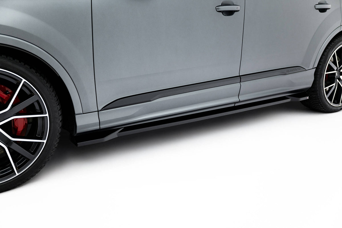 Street+ Seitenschweller Leisten passend für Audi SQ7 Mk2 Facelift 2 schwarz Hochglanz – Ansicht 3