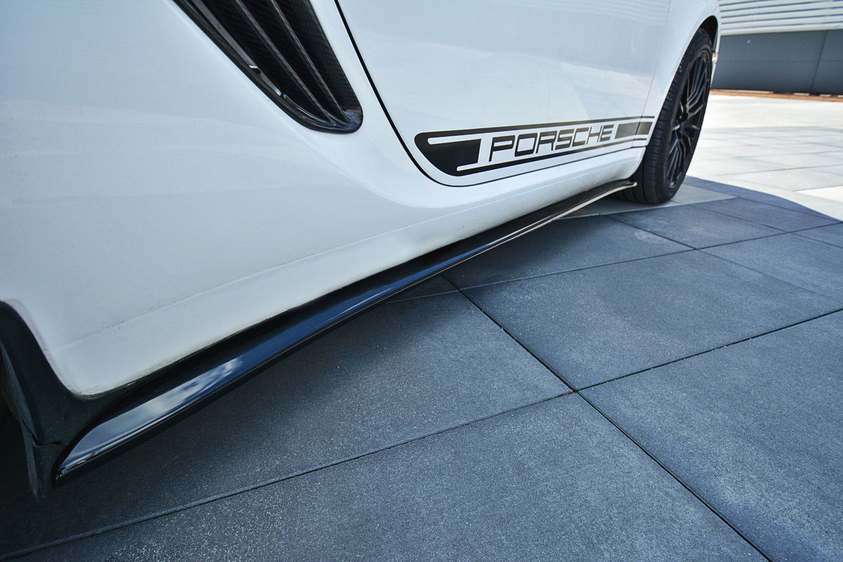 Street+ Seitenschweller Leisten passend für PORSCHE CAYMAN S 987C  schwarz Hochglanz – Ansicht 3