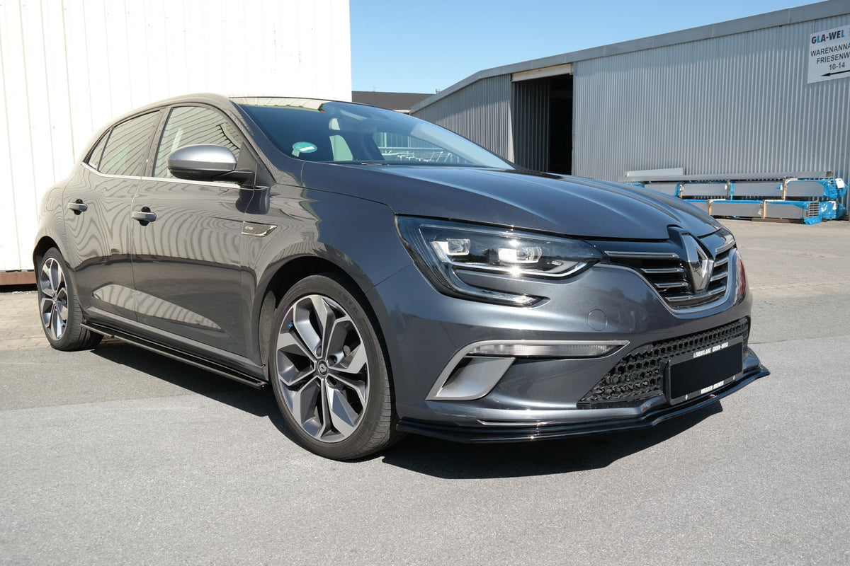 Street+ Spoilerlippe Front Ansatz passend für Renault Megane Mk.4 GT-Line schwarz Hochglanz – Ansicht 6