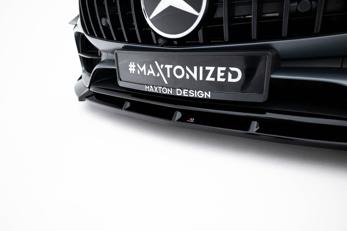 Street+ Spoilerlippe Front Ansatz passend für Mercedes-AMG GT C C190 Facelift schwarz Hochglanz – Ansicht 6