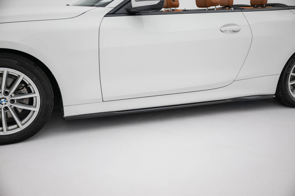 Street+ Seitenschweller Leisten passend für BMW 4er Coupe / Cabrio G22 / G23 schwarz Hochglanz – Ansicht 4