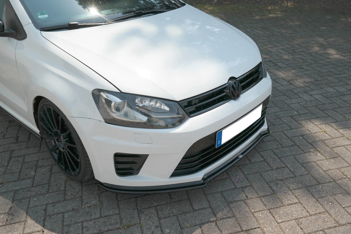 Street+ Spoilerlippe Front Ansatz passend für VW Polo WRC Mk5  schwarz Hochglanz – Ansicht 3