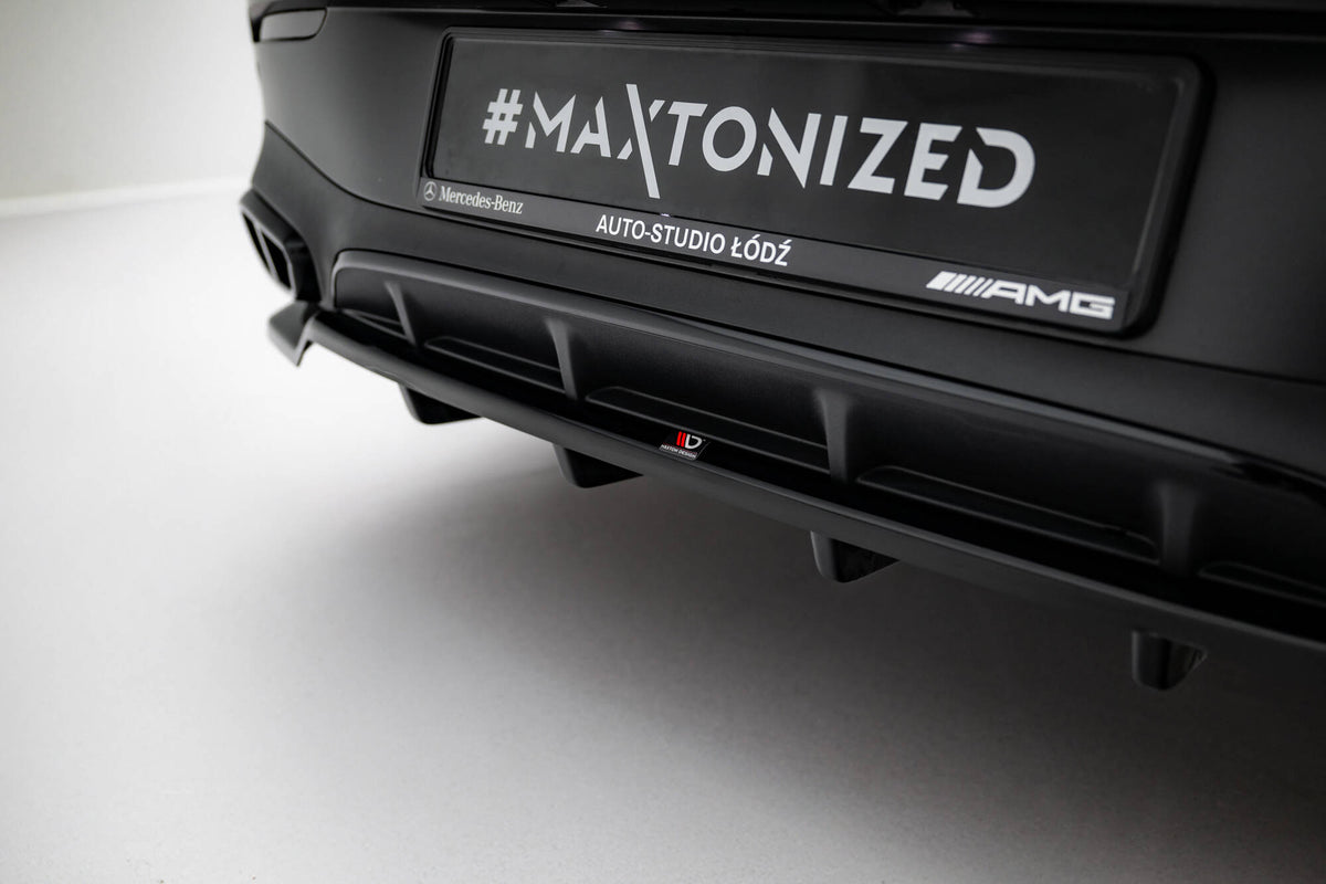 Street+ Mittlerer Diffusor RACE passend für Mercedes-Benz CLE AMG-Line C236 schwarz Hochglanz – Ansicht 4
