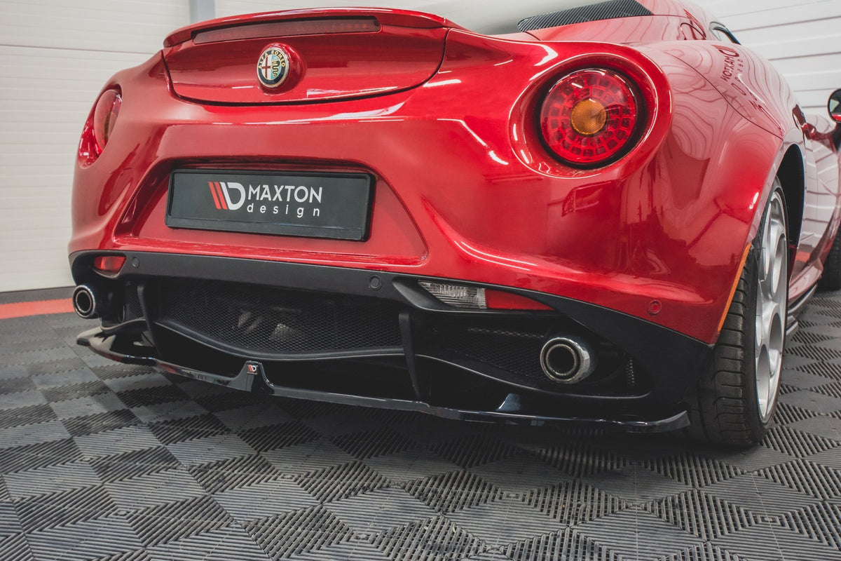 Heckansatz Alfa Romeo 4C schwarz Hochglanz – Ansicht 4