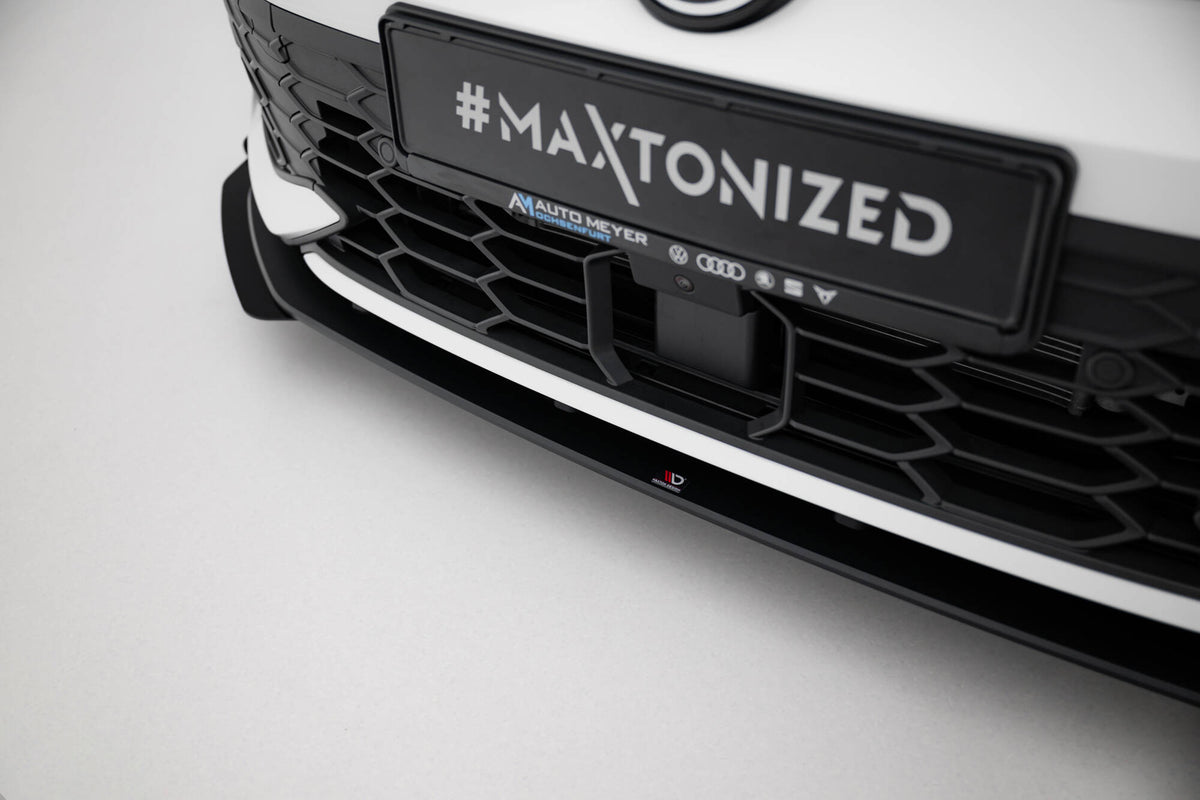 Street Pro Street+ Spoilerlippe Front Ansatz passend für + Flaps passend für VW Golf GTI / GTE / R-Line Mk8 Facelift schwarz Hochglanz – Ansicht 4