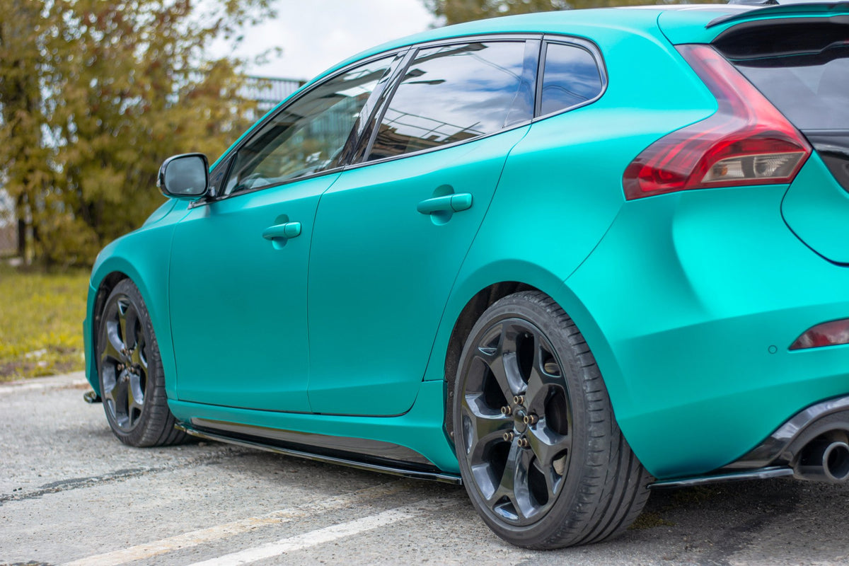 Street+ Seitenschweller Leisten passend für Volvo V40 R-design schwarz Hochglanz – Ansicht 4
