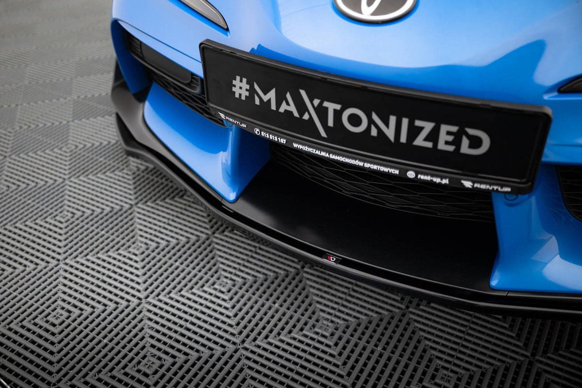 Street+ Spoilerlippe Front Ansatz V.3 passend für Toyota Supra Mk5 schwarz Hochglanz – Ansicht 5