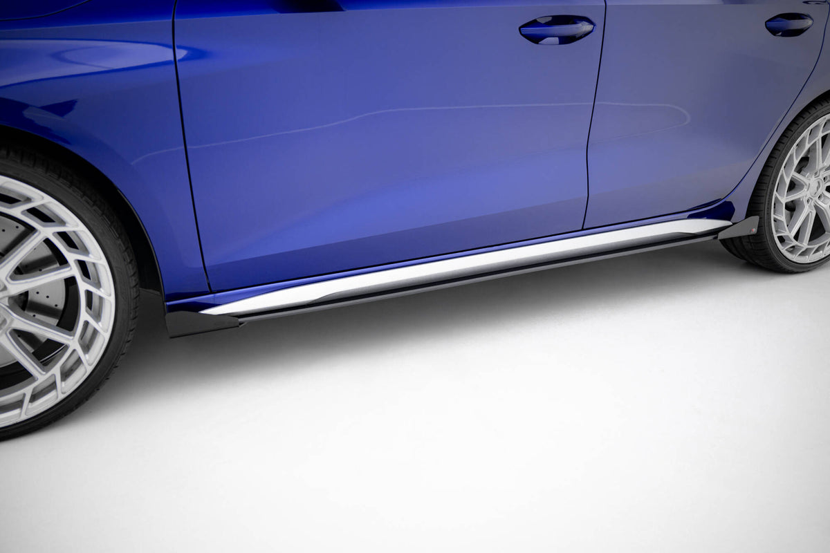 Seitenschweller Flaps passend für Audi A3 S-Line Limousine / S3 Limousine 8Y Facelift schwarz Hochglanz – Ansicht 3