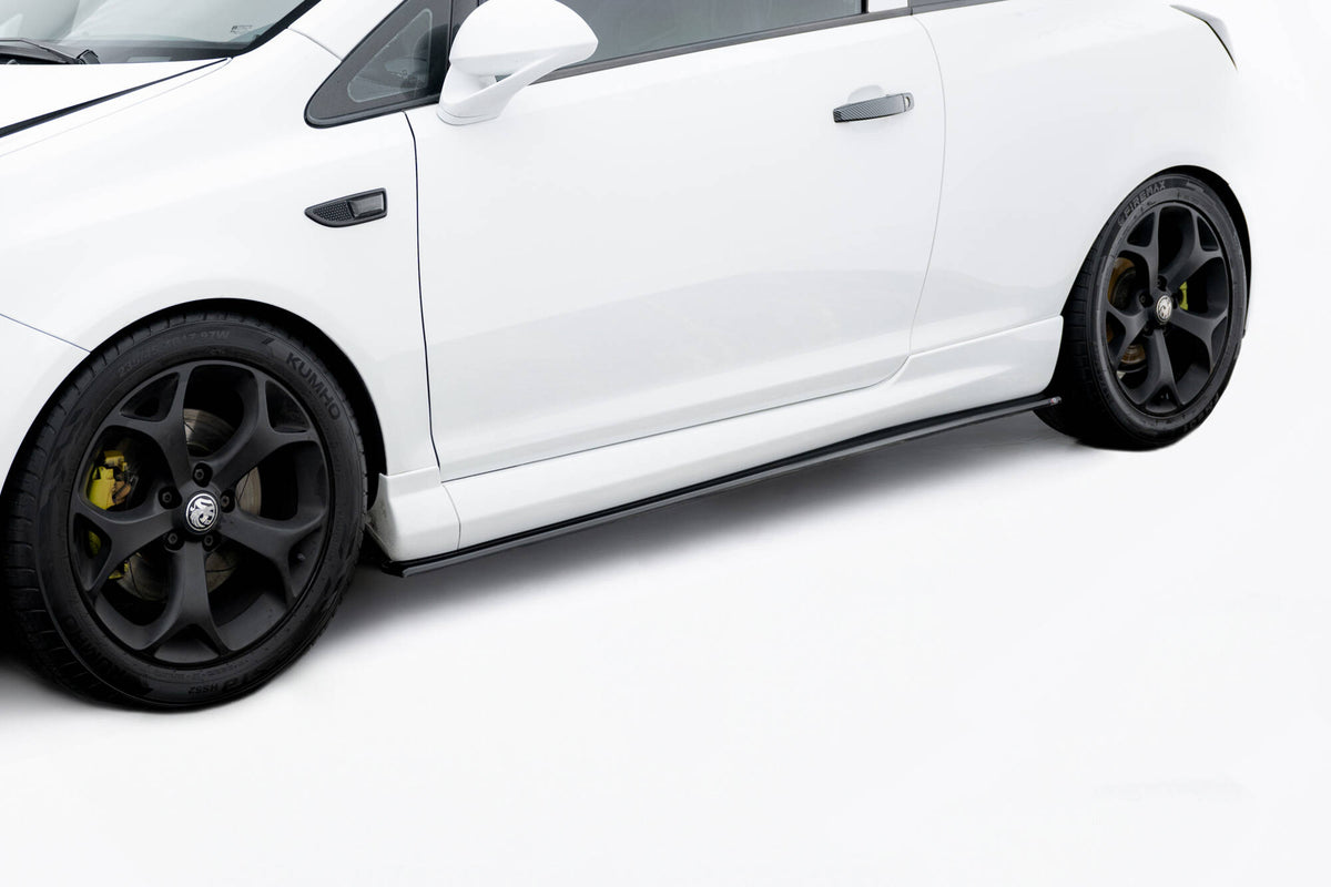 Street+ Seitenschweller Leisten passend fürs Opel Corsa OPC/VXR D  schwarz Hochglanz – Ansicht 3