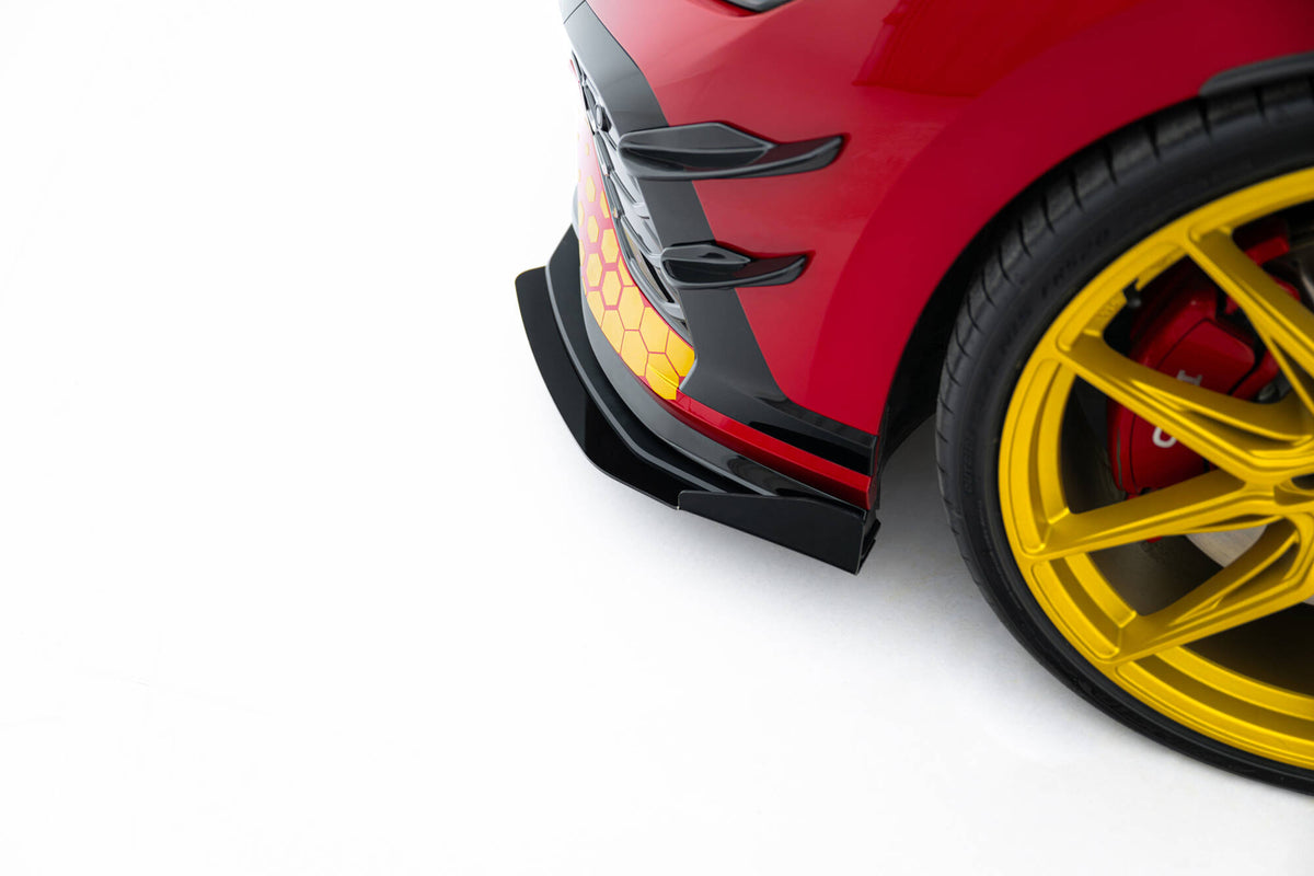 Street Pro Street+ Spoilerlippe Front Ansatz + Flaps passend für VW Golf GTI Clubsport Mk8 Facelift schwarz Hochglanz – Ansicht 6