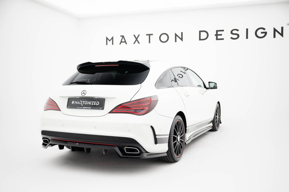 Street+ Mittlerer Diffusor RACE passend für Mercedes-Benz CLA AMG-Line C117 schwarz Hochglanz – Ansicht 1