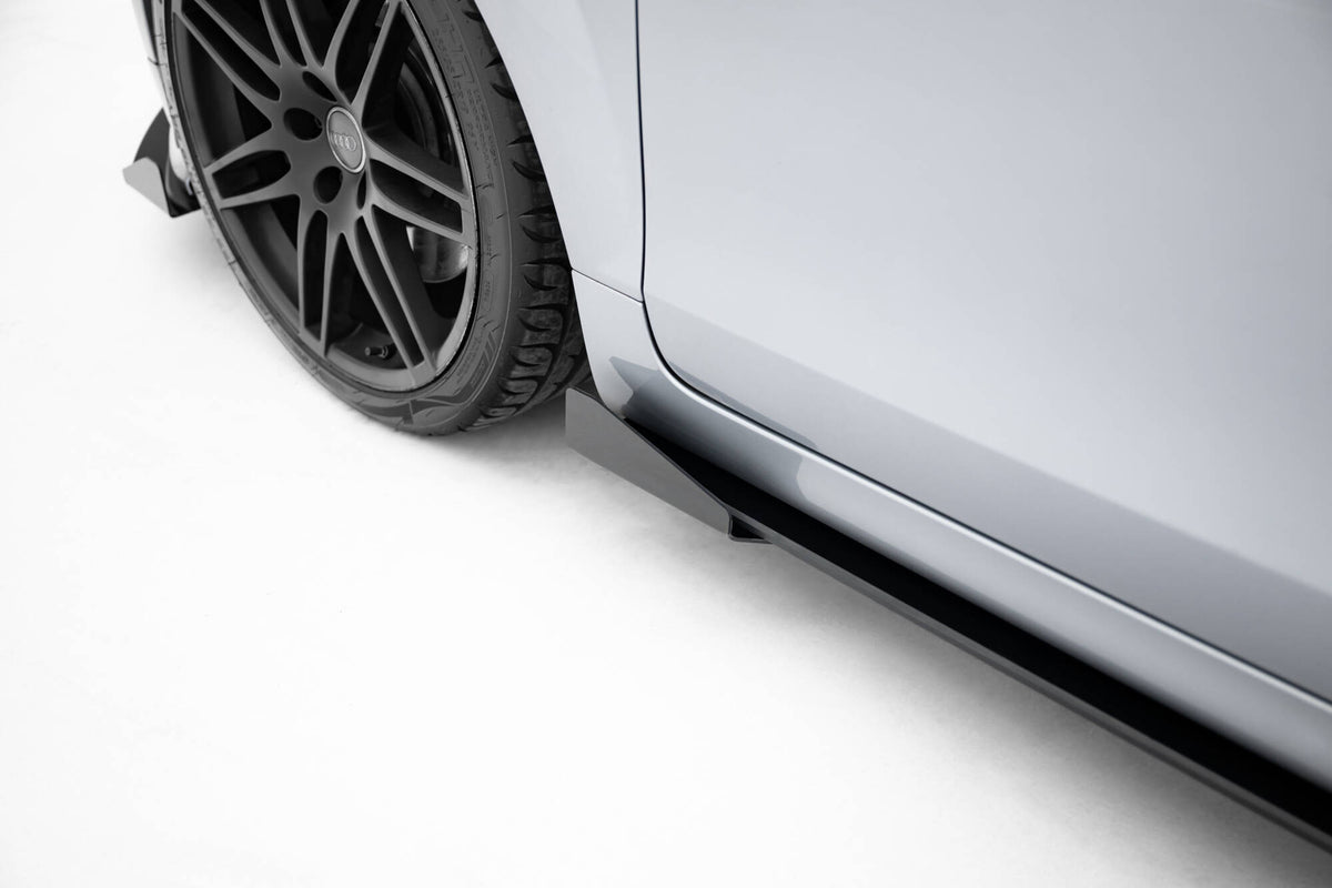 Street Pro Street+ Seitenschweller Leisten + Flaps passend für Audi TT S / TT S-Line 8J Facelift schwarz Hochglanz – Ansicht 3