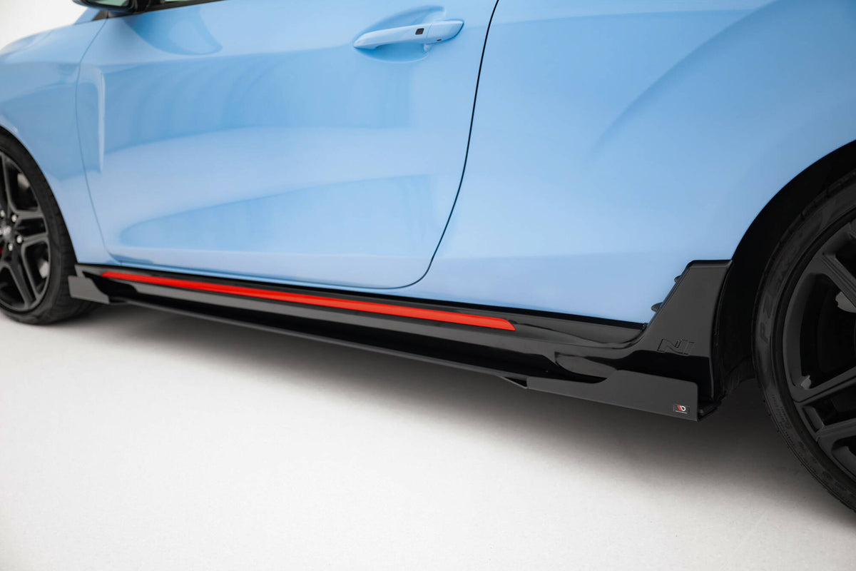 Seitenschweller Flaps passend für Hyundai Veloster N Mk2 schwarz Hochglanz – Ansicht 3