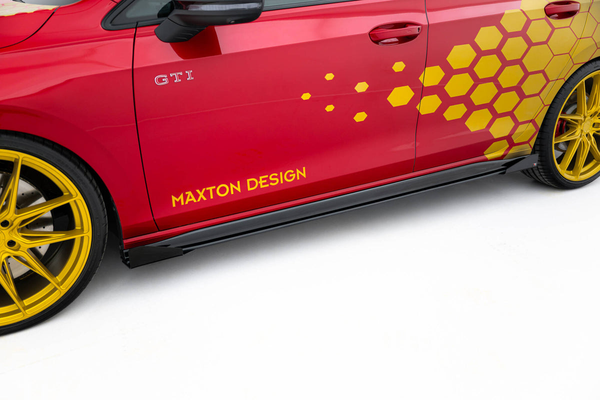 Seitenschweller Flaps passend für VW Golf GTI Clubsport Mk8 Facelift schwarz Hochglanz – Ansicht 4