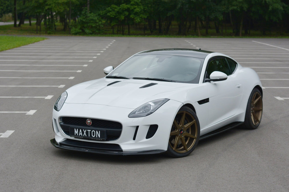 Street+ Spoilerlippe Front Ansatz V.1 passend für JAGUAR F-TYPE X152 schwarz Hochglanz – Ansicht 1