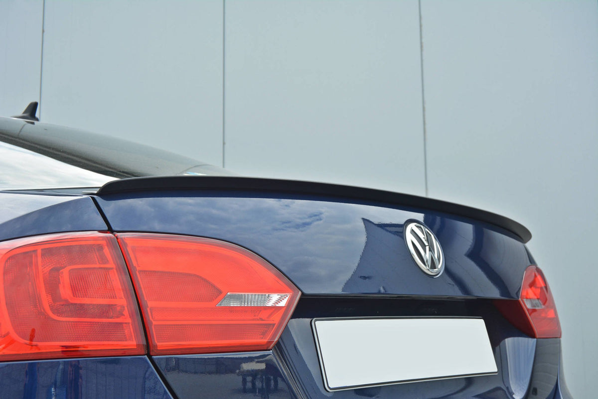 Heckspoiler Lippe VOLKSWAGEN JETTA MK6 SEDAN vor Facelift schwarz Hochglanz – Ansicht 1