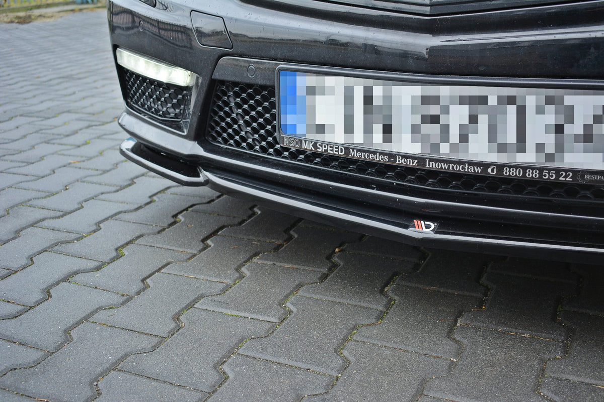 Street+ Spoilerlippe Front Ansatz V.1 passend für Mercedes E63 AMG W212  schwarz Hochglanz – Ansicht 3