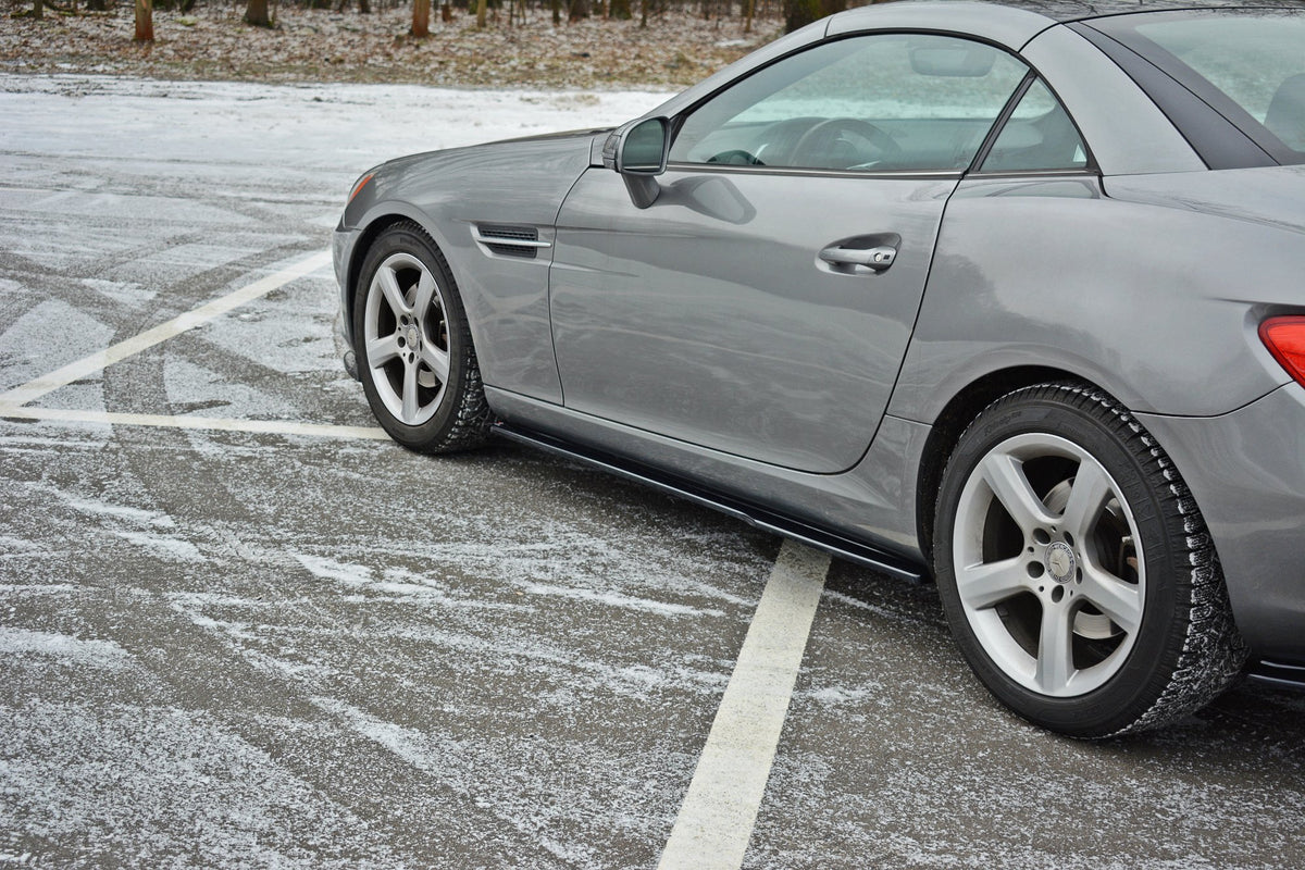 Street+ Seitenschweller Leisten passend für Mercedes-Benz SLK R172 schwarz Hochglanz – Ansicht 3