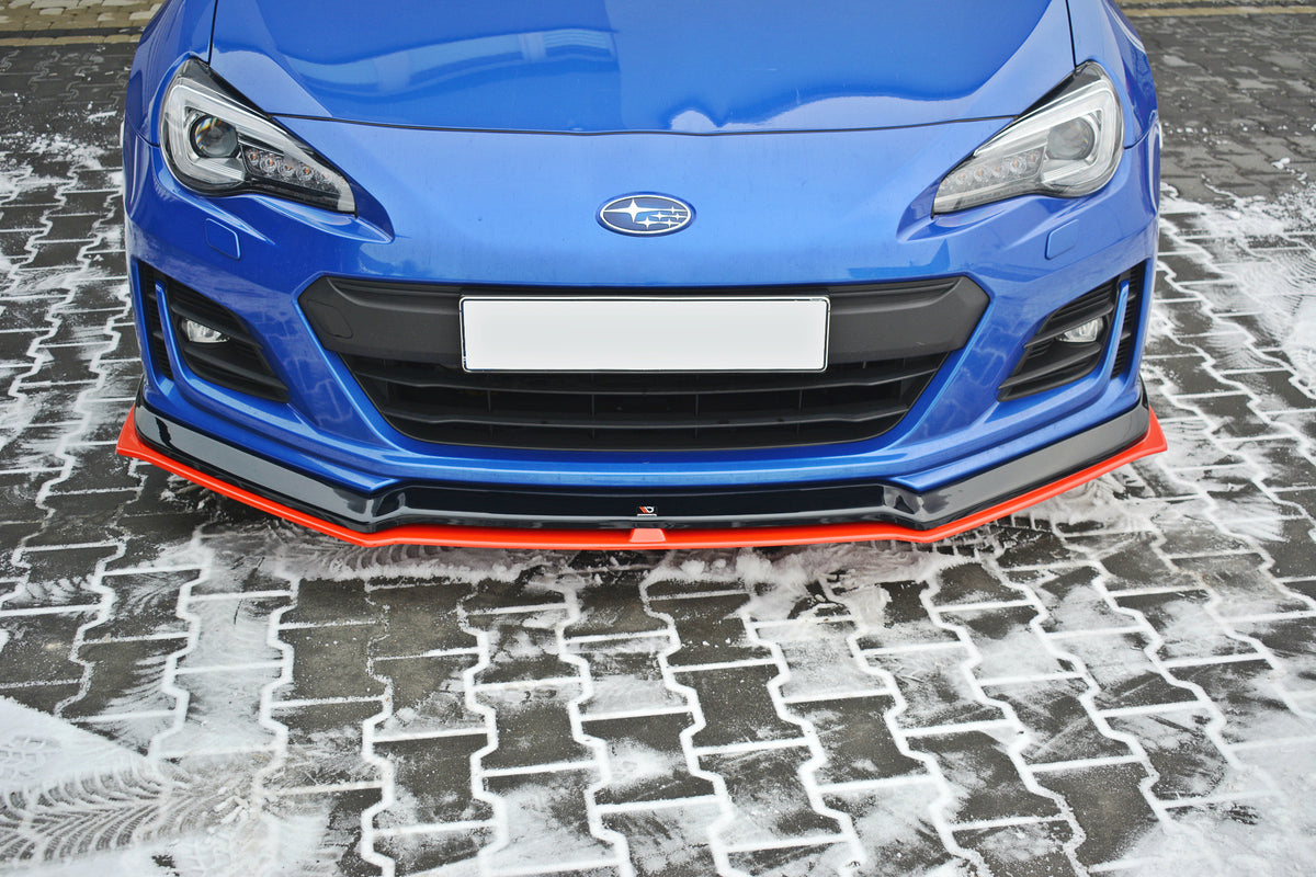 Street+ Spoilerlippe Front Ansatz V.5 passend für Subaru BRZ Mk1 Facelift schwarz Hochglanz – Ansicht 1