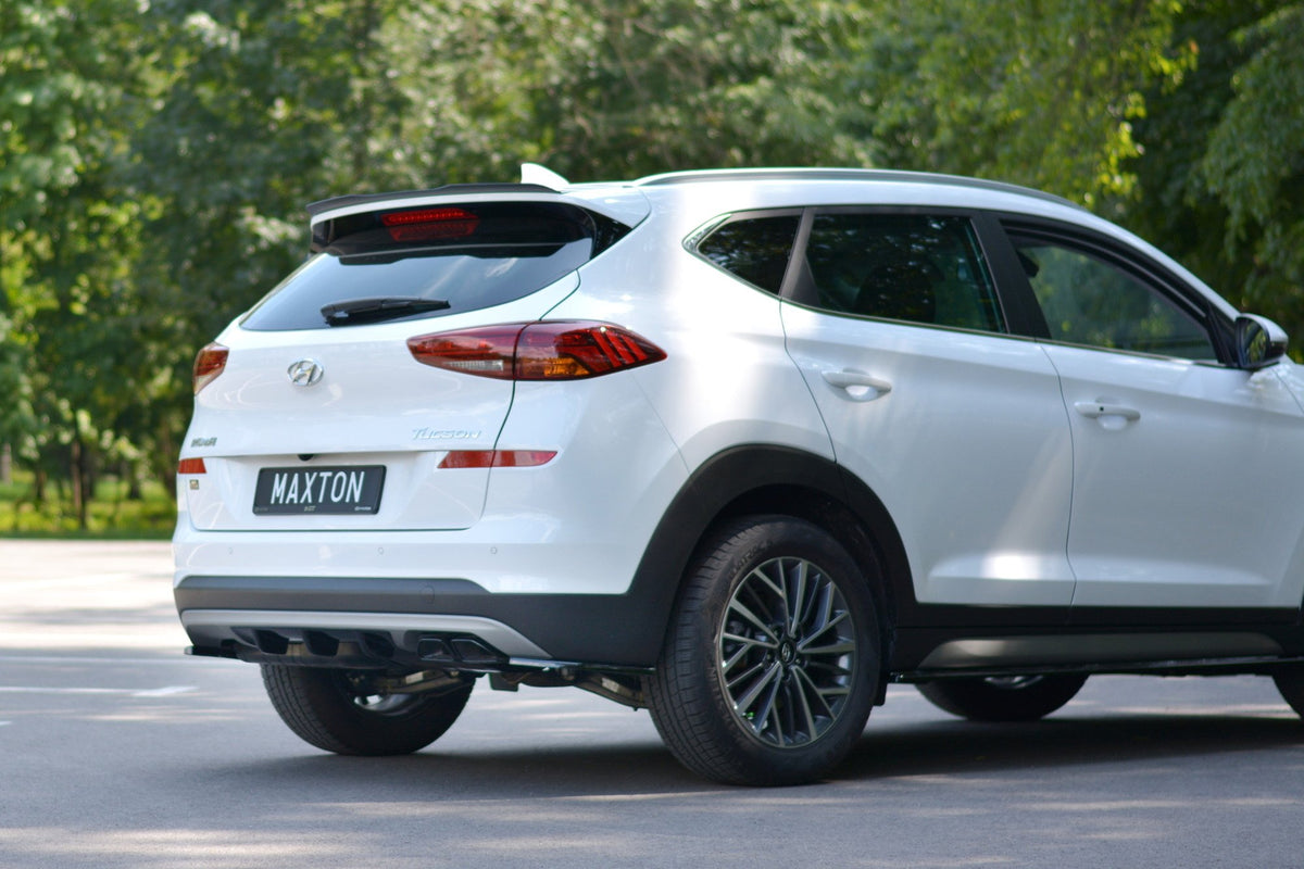 Diffusor Heck Ansatz passend für Hyundai Tucson Mk3 Facelift schwarz Hochglanz – Ansicht 1