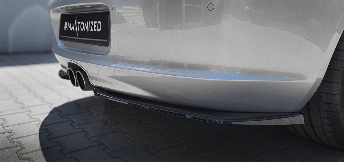 Heck Ansatz Flaps Diffusor passend für Porsche Boxster 987 schwarz Hochglanz – Ansicht 4