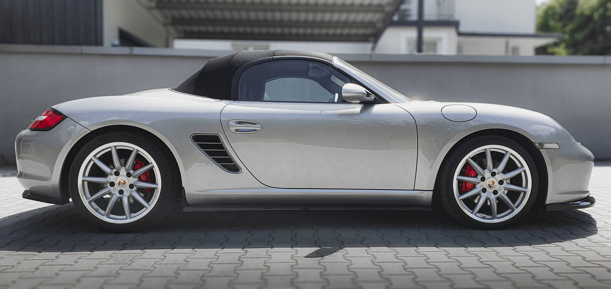 Street+ Seitenschweller Leisten passend für Porsche Boxster 987 schwarz Hochglanz – Ansicht 1