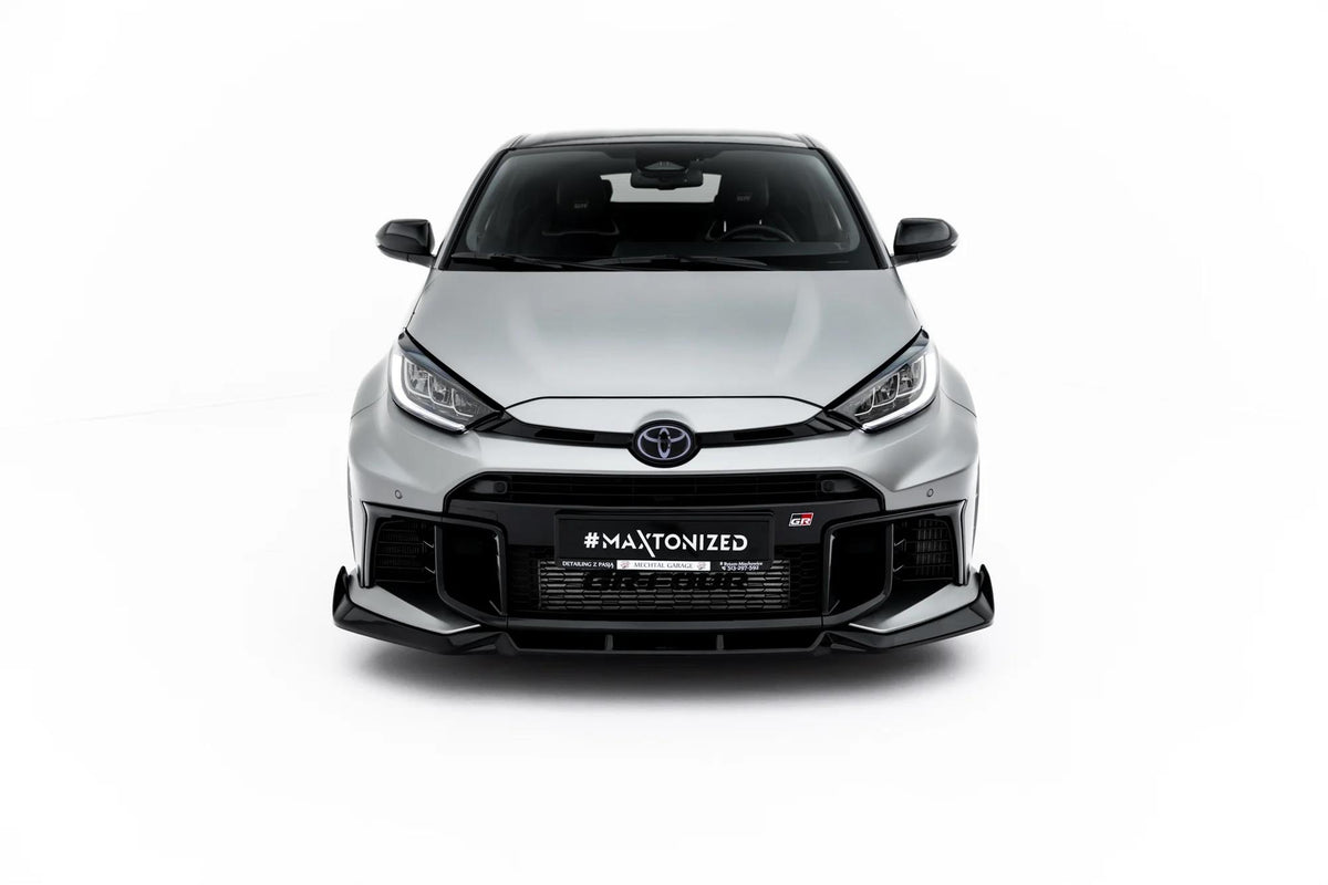 Street+ Spoilerlippe Front Ansatz V.2 passend für Toyota GR Yaris Mk4 Facelift schwarz Hochglanz – Ansicht 1