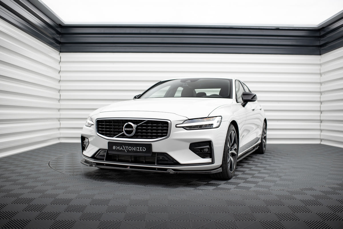 Street+ Spoilerlippe Front Ansatz V.1 passend für Volvo S60/V60 R-Design Mk3 schwarz Hochglanz – Ansicht 3