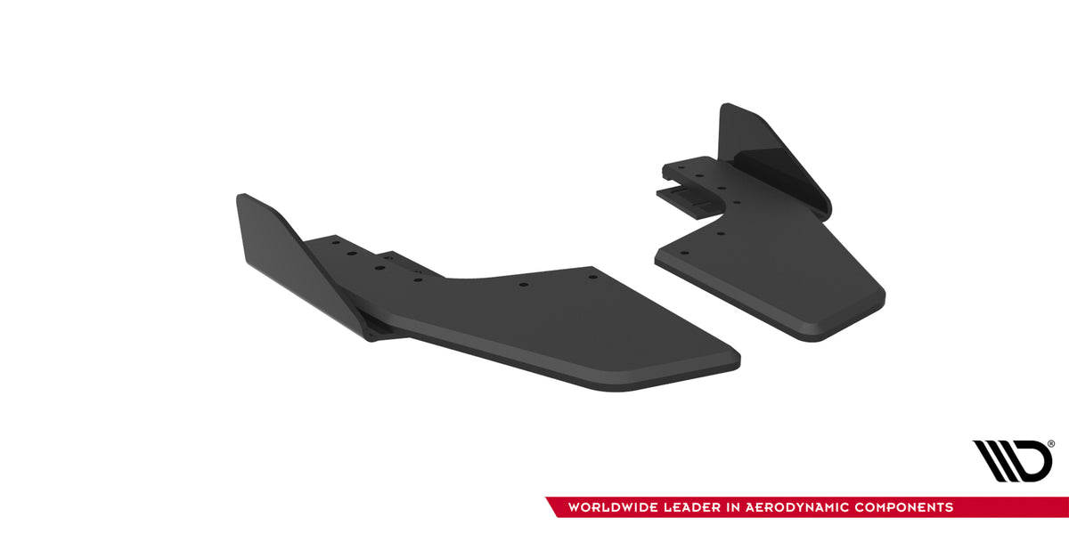 Street Pro Heck Ansatz Flaps Diffusor V.2 + Flaps V.2 passend für VW Golf R Hatchback Mk8 / Mk8 Facelift schwarz Hochglanz – Ansicht 4
